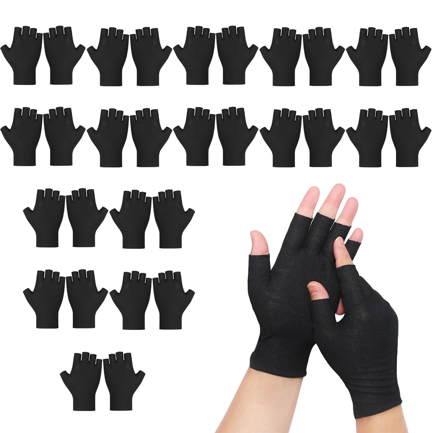 Xynovate 15 Paar Baumwollhandschuhe, Fingerlose Feuchtigkeitshandschuhe, Feuchtigkeitsspendende Handschuhe für SPA, Schmuckinspektion, Münzhandhabung(Weiß) | Feuchtigkeitsspendende Handschuhe für SPA, Schmuckinspektion, Münzhandhabung(Weiß)