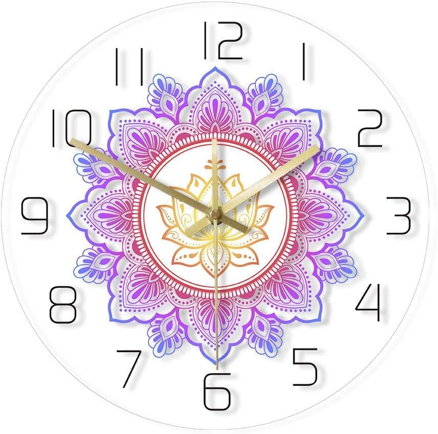 Horloge murale moderne mandala déco murale bohème chambre salon