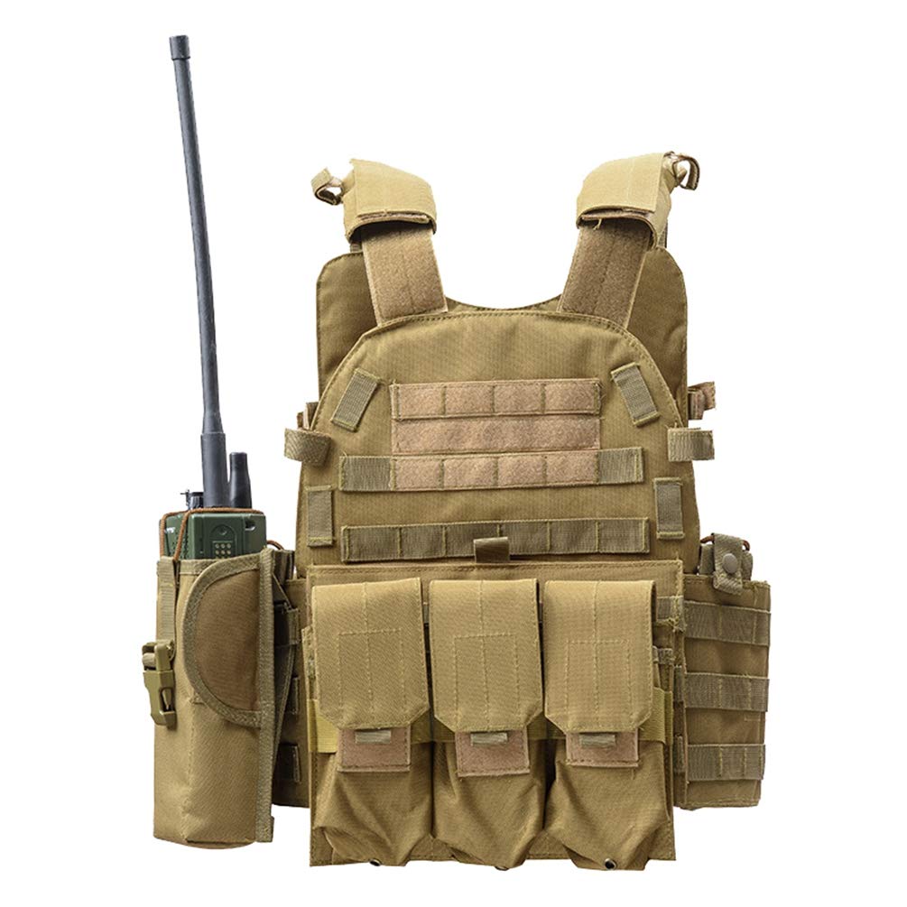 Kamizelka wojskowa bojowa z woreczkiem/traning ochronna wielofunkcyjna kamizelka do taktycznego polowania airsoft outdoorowy jeden rozmiar, jak na obrazku, Rozmiar uniwersalny