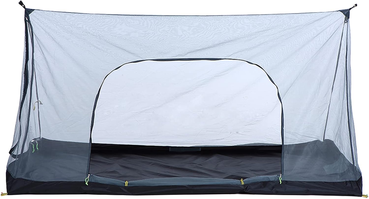 Foldable Camping Tent with Great Ventilation and Mesh Net, 1-2 Person Tent with Pegs and Rope, Portable Camping Shelter for Summer Activities