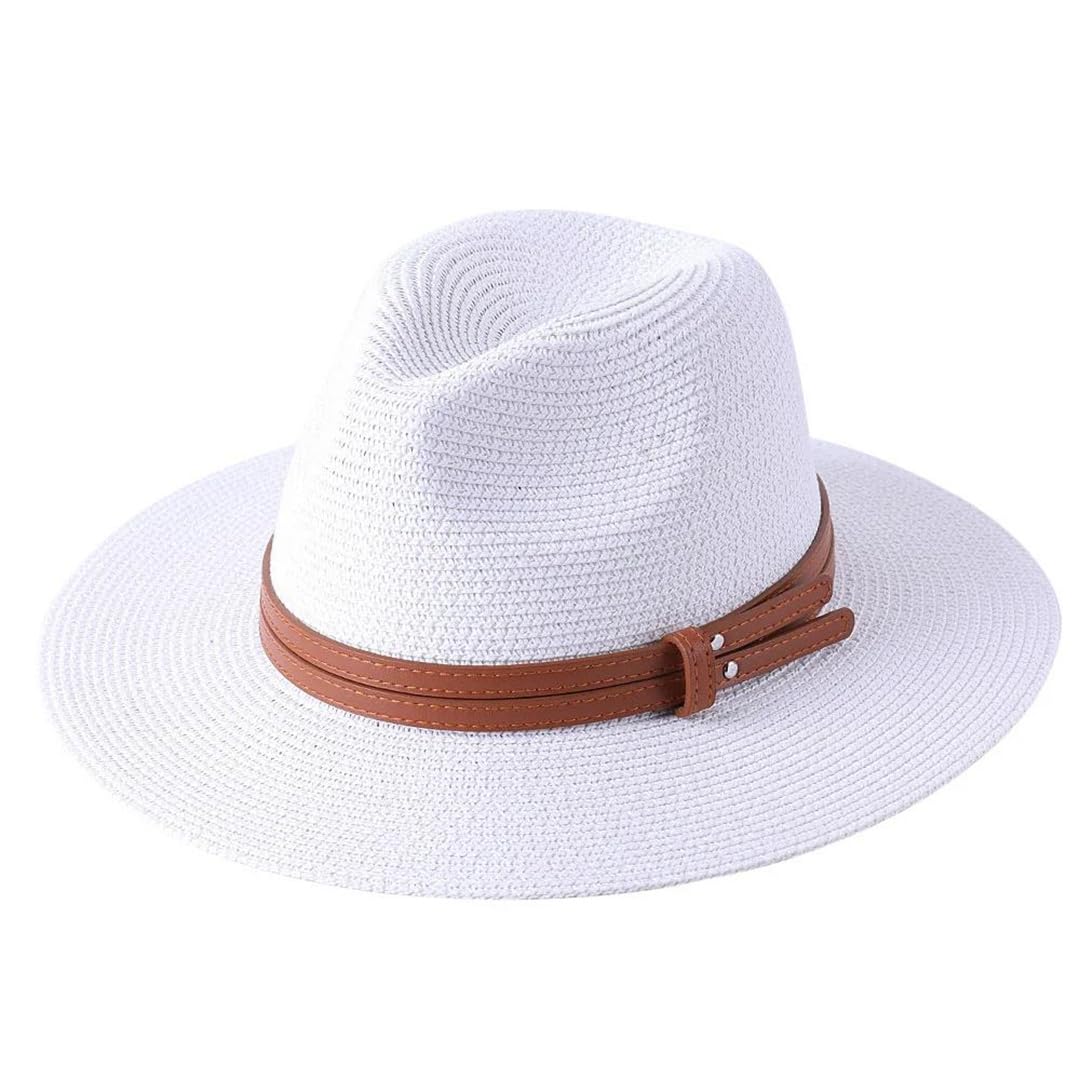 Natürlicher Panama-Hut mit weicher Form, Strohhut, Sommer, Damen/Herren, breite Krempe, Strand, Sonnenkappe, Fedora-Hut