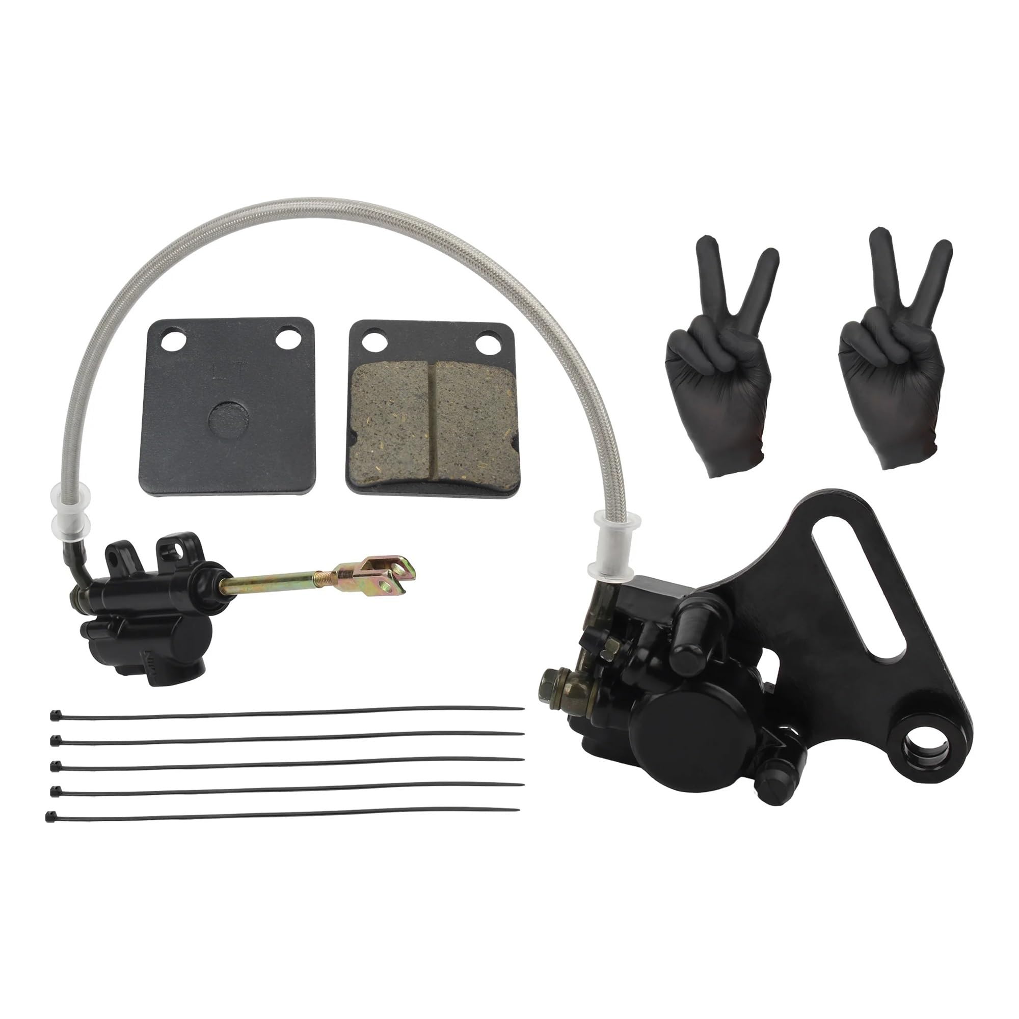 Compatible con pinza de freno genérica. | Reacondicionamiento de tierra hidráulico trasero de 15 mm 125 160 cc(B)
