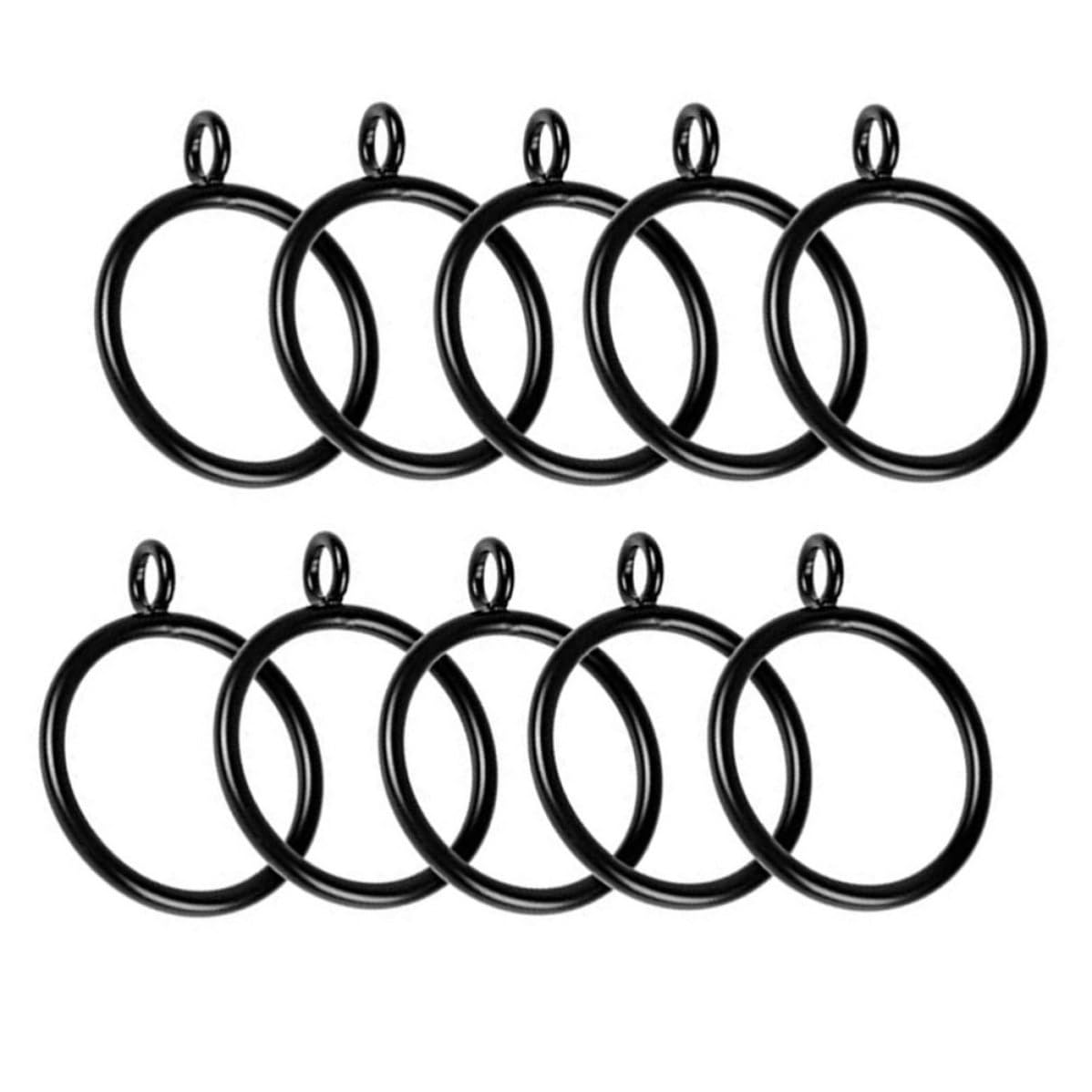 Anillos de cortina para salón y dormitorio, ganchos negros Artibetter para colgar con elegancia 1