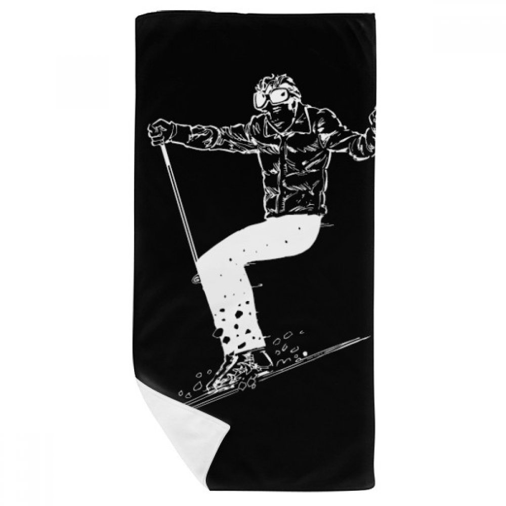 Serviette de bain douce ski pour éviter la peau sèche après le sport