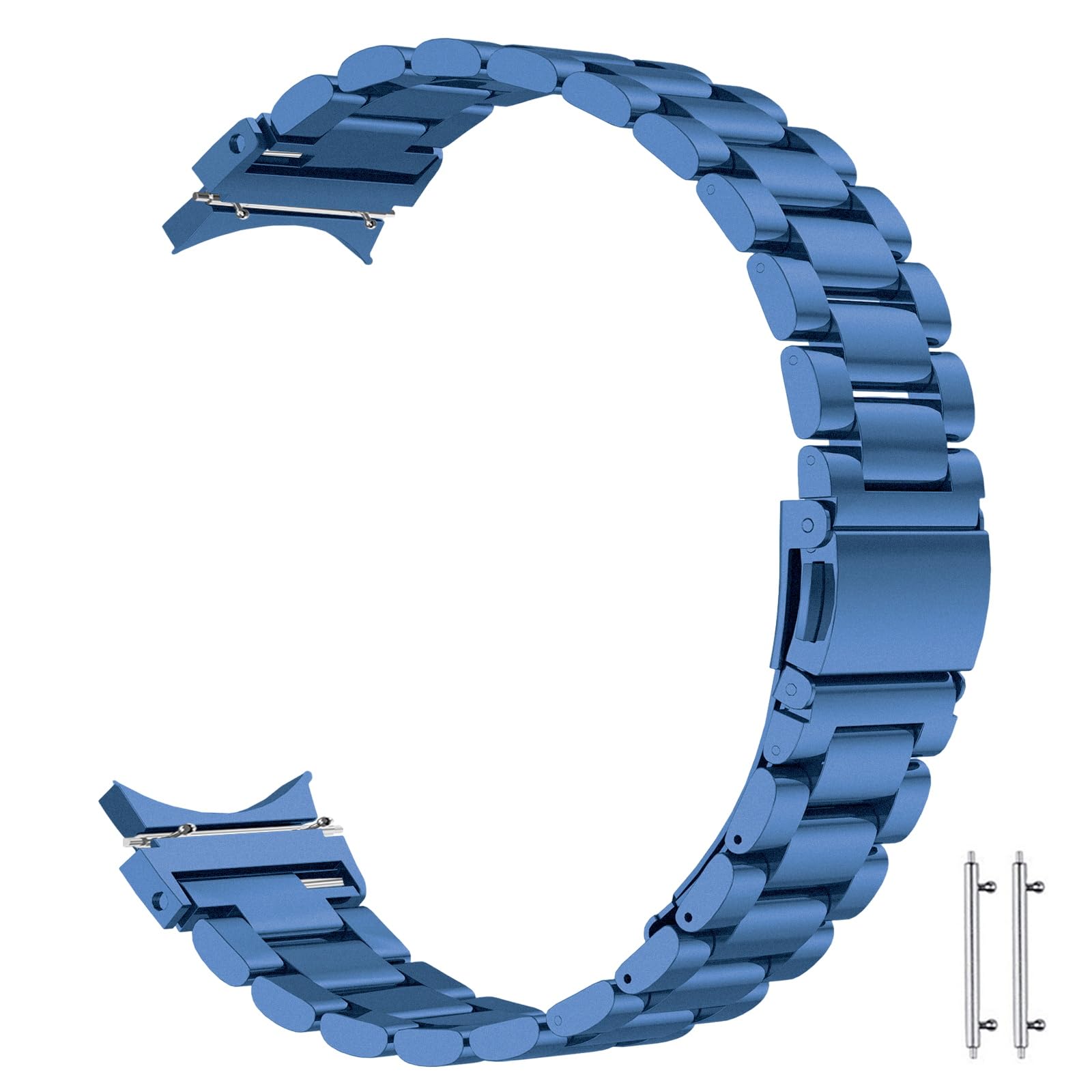 SUNDAREE Compatibile con Cinturino Samsung Galaxy Watch 5 44MM,Blu Uomo Donna No Gap Metallo Acciaio Orologio Cinturini Ricambio per Samsung Galaxy Watch 5 44MM SM-R910/Watch 5 44MM LTE SM-R915