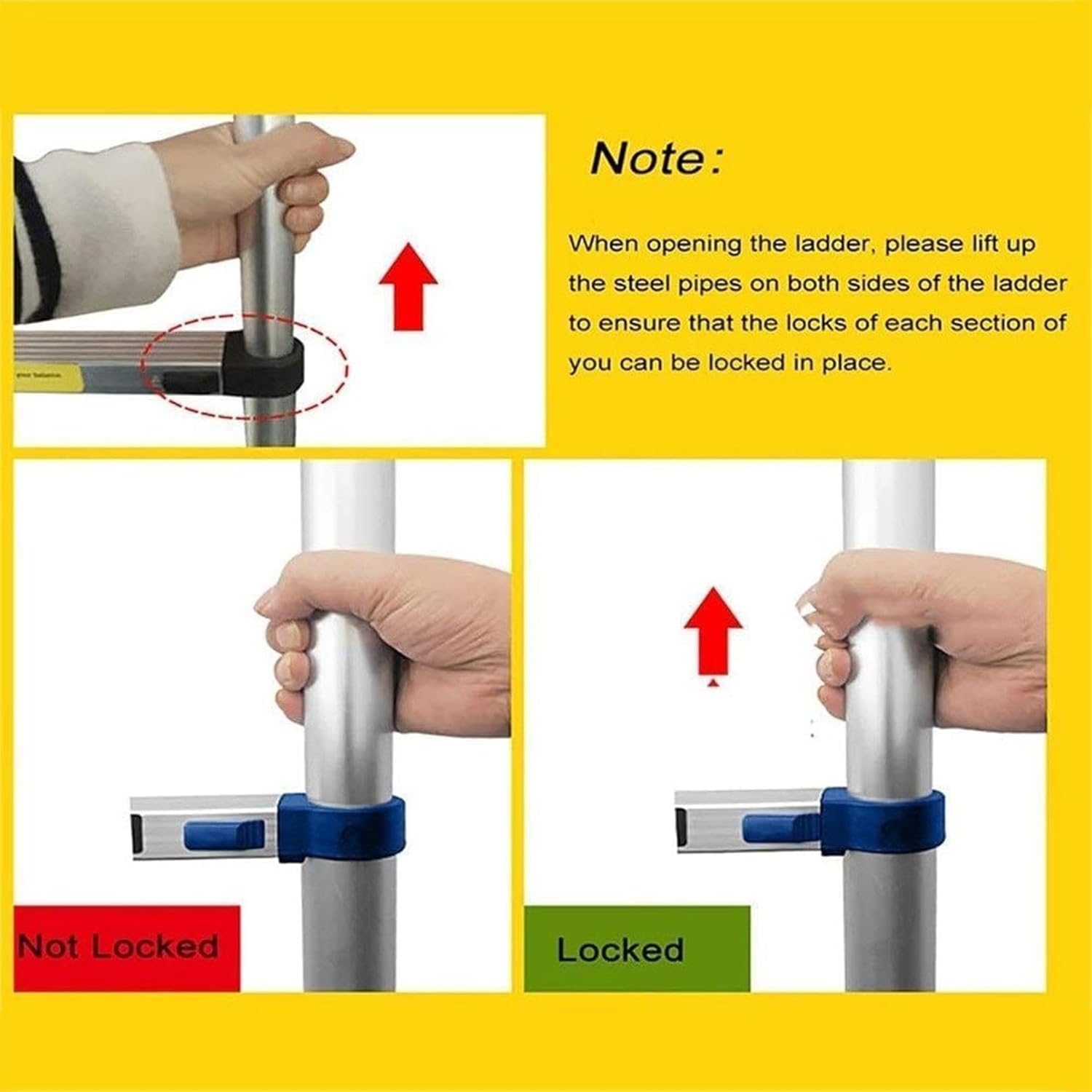 Telescoping Ladder, Aluminum Extension Ladder, Folding Ladder with Anti-Slip Rubber Feet, Multi-Purpose Lightweight Portable Ladder Indoor and Outdoor Worker's Helper