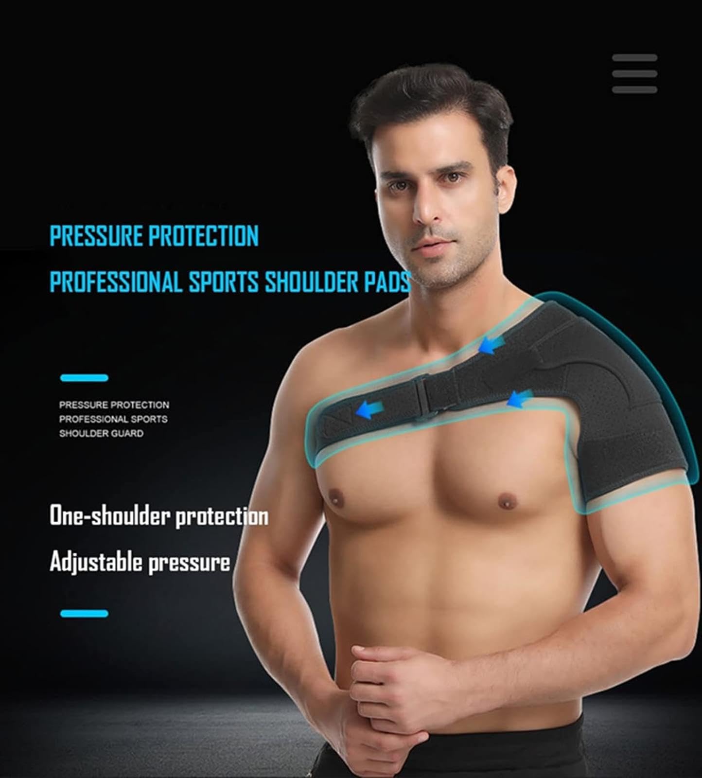 【CONFEZIONE da 2】 Tutore per Spalla Sportivo per Uomo e Donna | Adatta Al Braccio Sinistro e Destro | Manicotto di Supporto a Compressione per Cuffia Dei Rotatori Strappata,Black-OneSize
