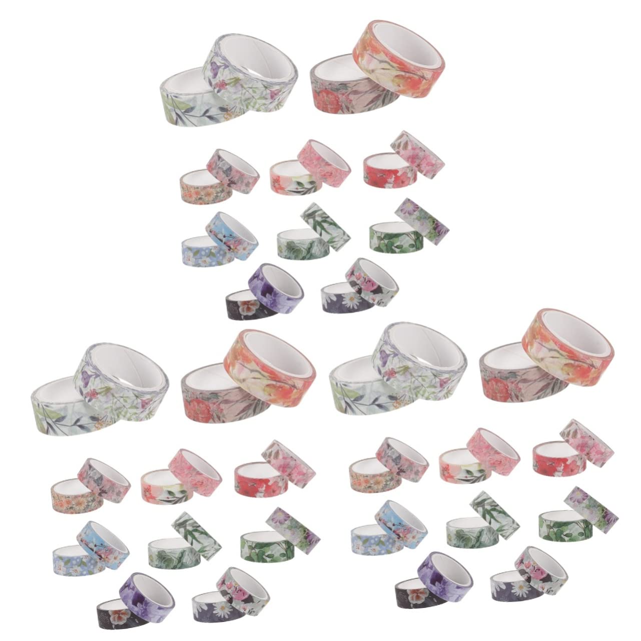 NUOBESTY 60rollen Washi Tape Set Dekorative Klebebänder Für Scrapbooking Handwerk Journale Karten Und Geschenkverpackungen Japanisches Verschiedene Designs