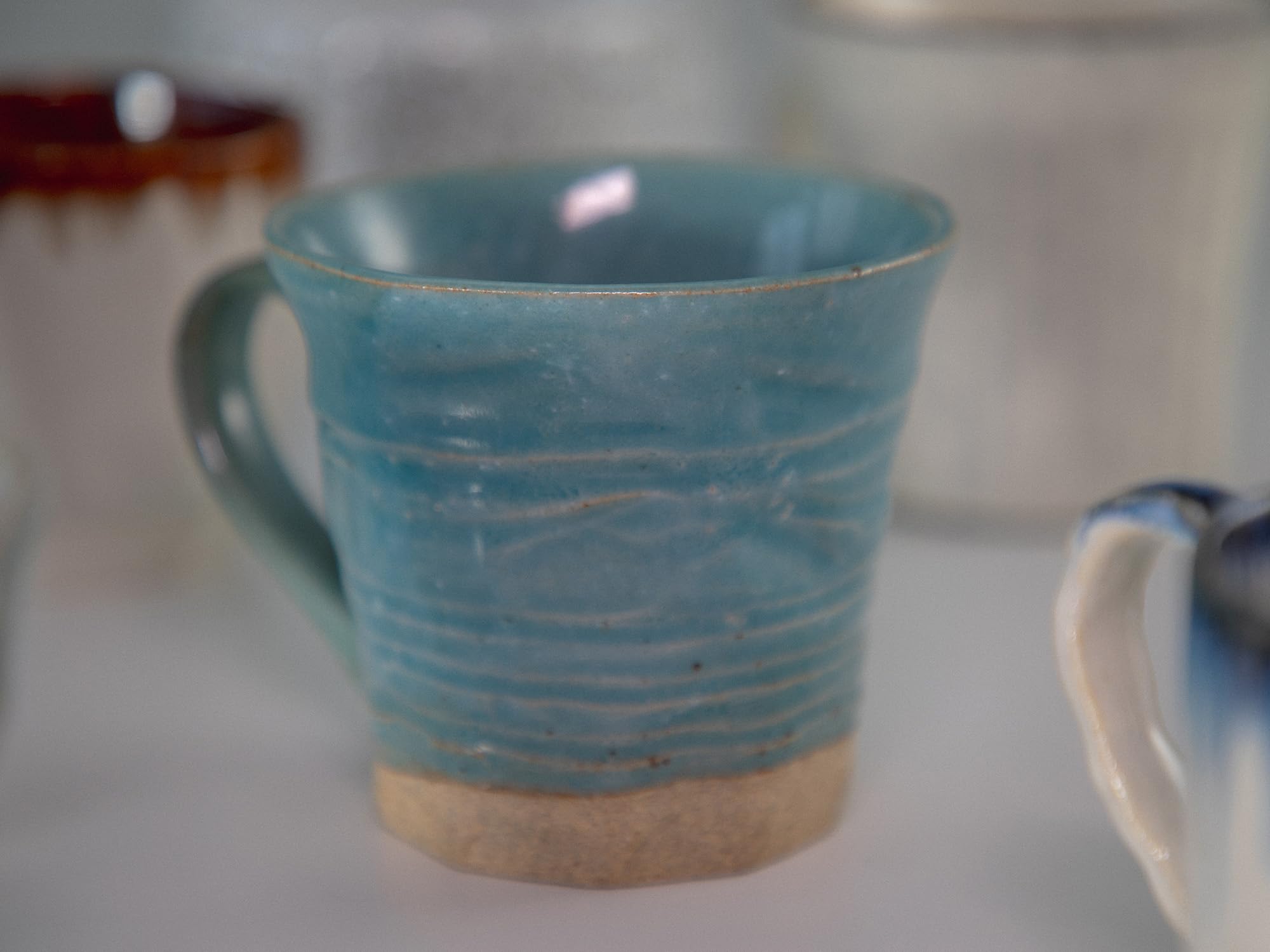 Asayu Japan Set di 2 Tazze Rustiche Tsuchimono in Ceramica Artigianale - Handmade in Giappone, Design Wabi-Sabi