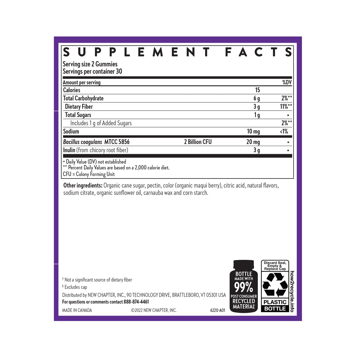 New Chapter All-Flora Probiotic Gummies, 1 Month Supply — Amazon image 6