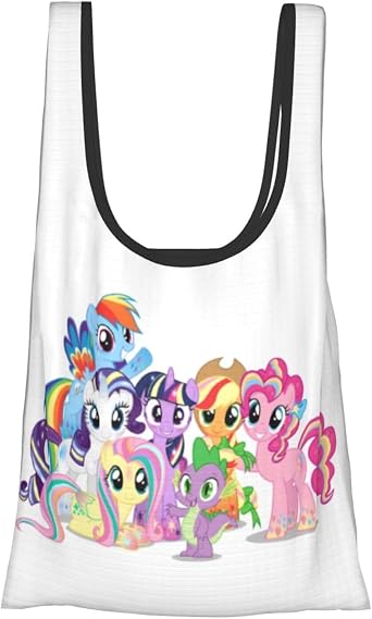 My Little Pony Eco Bag, Convenient Store Bag, Foldable, Grocery Bag, Large Capacity, Durable, Reusable, Shopping Bag, Waterproof Material, Lightweight, Shopping Bag