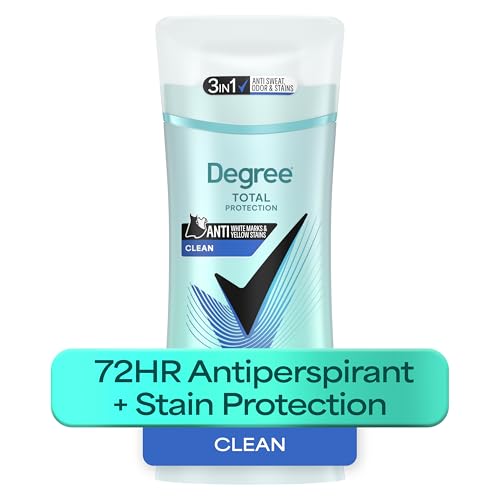 Image of Degree Antiperspirant for Women Protects from Deodorant Stains Pure Clean Deodorant for Women 2.6 oz