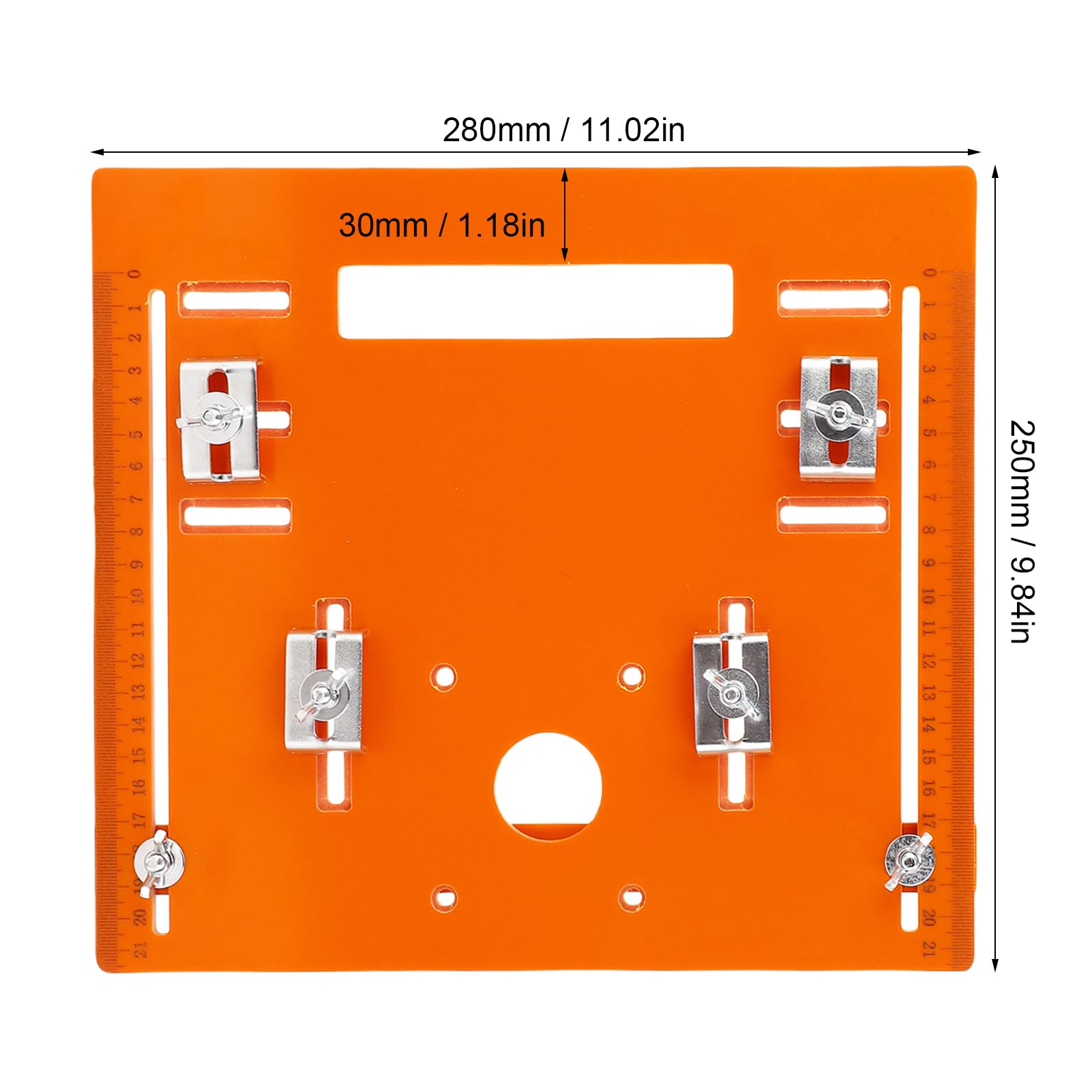 Placa base de sierra circular, placa de inserción de mesa para enrutador, placa base para carpintería, máquina cortadora, placa base portátil para diversas tareas
