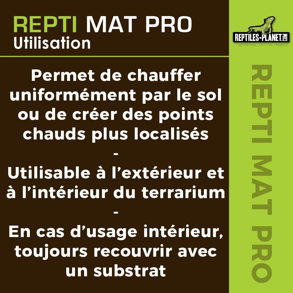 Reptiles Planet Repti PRO - Tappeto riscaldante per Rettili, 10 x 18 cm, 4 W