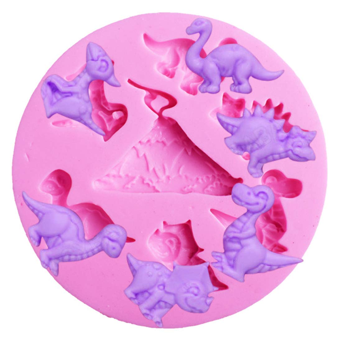 Sidosir 7er Set Silikonformen – Dinosaurier & Tiermotive, 18,5x19,2 Cm, Für Schokolade & Gummibärchen