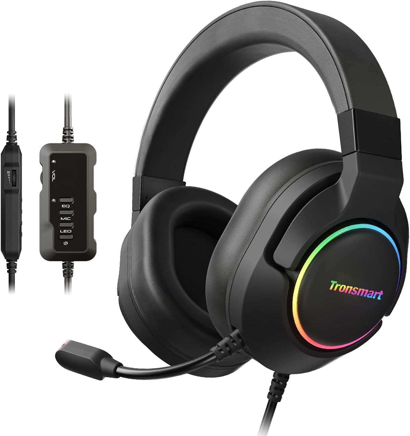 Tronsmart USB Gaming Headset, Surround Sound 7.1, Nodelay & Noisefree, 360° Adjustment
