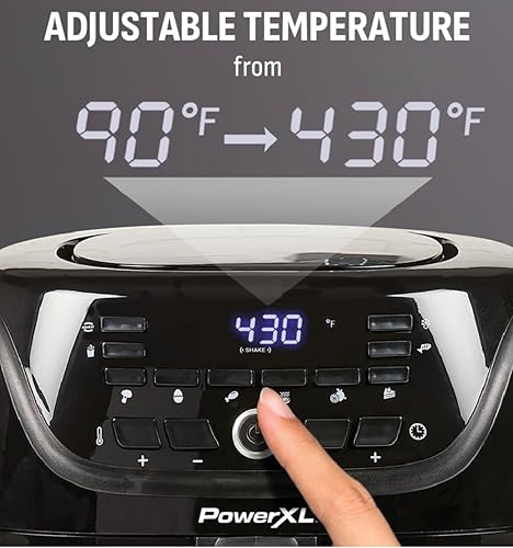 Miniatura 3 de PowerXL Freidora de aire Vortex Pro de 6 cuartos de galón con 10 ajustes preestablecidos de toque rápido
