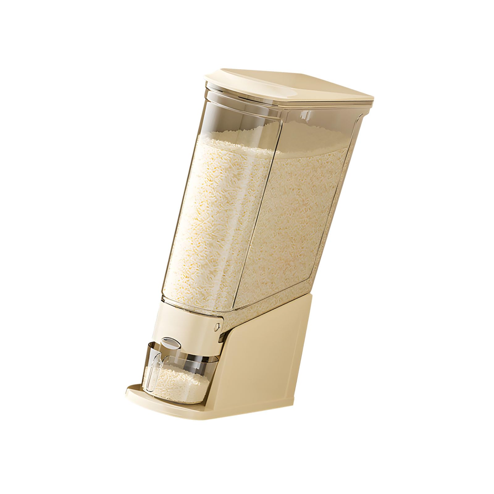 YROHGKPN Modern Narrow Compact Rice Holder with Clear Body and Ergonomic Handle Perfect for Small Kitchens Food Canister