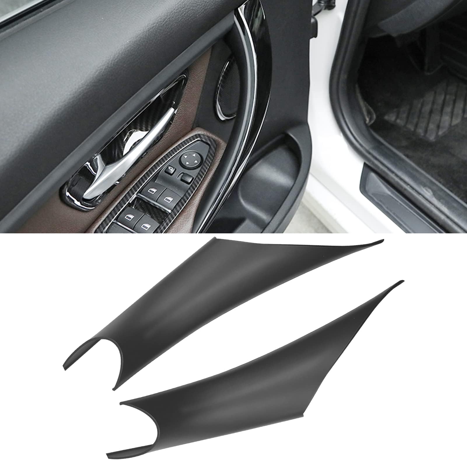 TTCR-II Compatible with BMW 3 Series F30 Door Handle Covers 4 Series, 2 Pcs Door Handle Wraps Fit BMW 325i 328i 330i 335i F30/F31 2012-2018 and 428i 435i F32/F36 2014-2017 (Black)