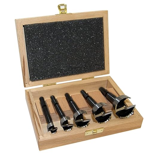 Fisch 5Piece Wave Cutter Forstner Drill Bit Set, Includes Metric Sizes