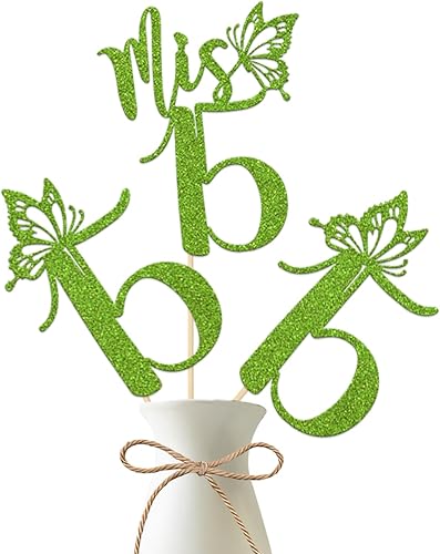 Miniatura 37 de Mis 15 palos de centro de mesa, decoraciones de feliz cumpleaños 15, Hello 15, Cheers to 15 años, suministros para fiesta de aniversario, 12 piezas