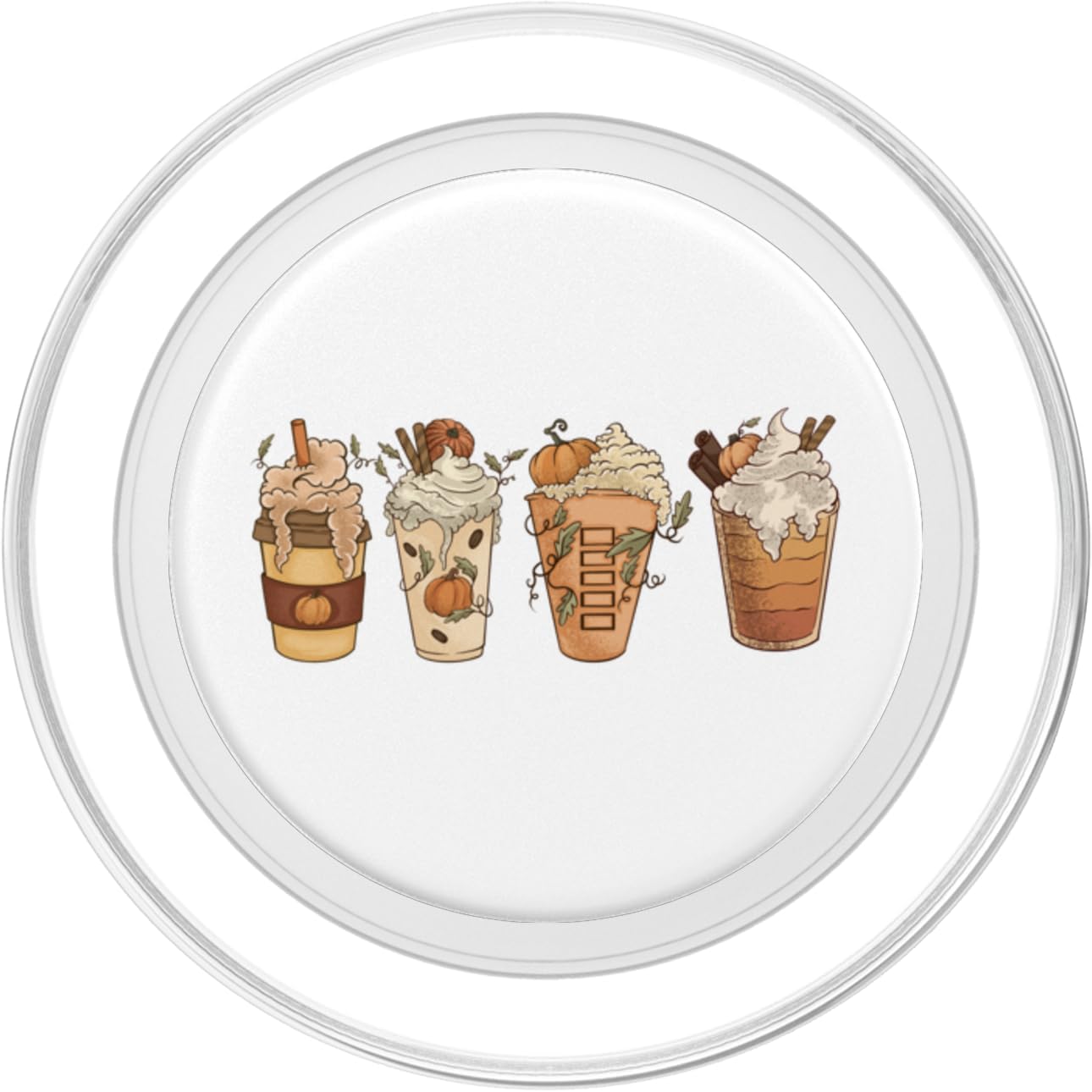 Pumpkin Spice Coffee Latte Fall Autumn Season PopSockets MagSafe PopGrip for iPhone