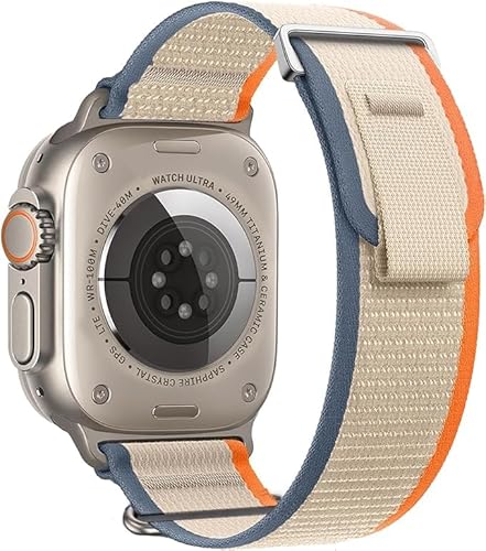JJii Sung Original Trail Loop Nylon Strap - Compatible with Apple Watch Ultra 2/Ultra Straps 49mm 46mm 45mm 44mm, Soft Breathable Elastic Sport Strap for iWatch Ultra 2/Ultra, SE, 10/9/8/7/6/5/4/3/2/1