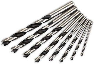 Fisch Brad Point Drill Bit Set – for Wood, MDF & Acrylic – Fast, Clean Cuts with Beveled Edge, Ideal for Pros & DIY, Made in Austria– FSF-328094 – Made in Austria - 8 Pcs Set (3mm - 10mm) in a Case