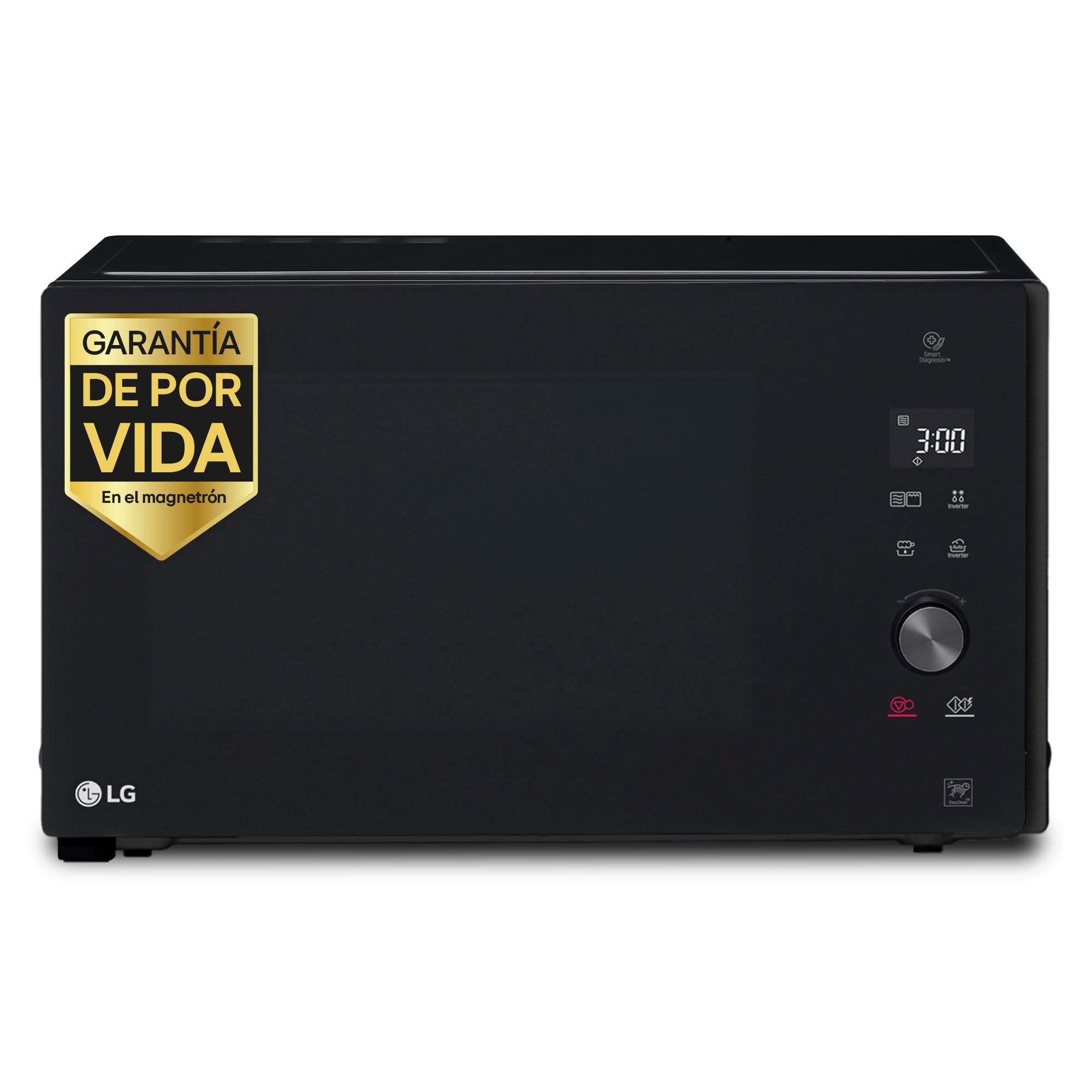 LG MH7265DPS.BBKQEUS Microondas con grill, 1200 W, Smart Inverter, Display digital, Color Negro, 1200 W, 25 l