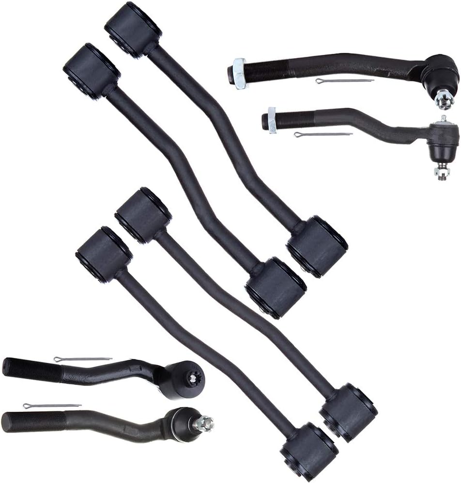 SCITOO 8pcs Front Suspension Kit Inner Outer Tie Rod End fit 1999-2004 for Jeep Grand Cherokee Sway Bar Link