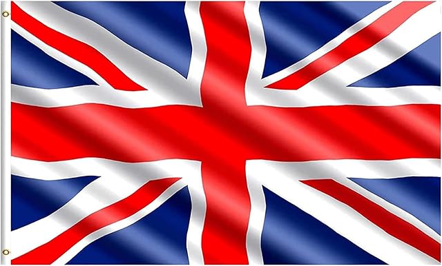 Union Jack Flag 3x5FT (90x150cm), United Kingdom Flag, Great Britain National Flag with brass eyelets, Washable, UV-resistant British Flag, Suitable for sports events and indoor and outdoor decoration