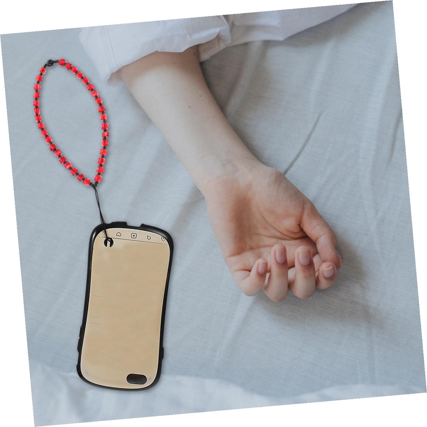 DOITOOL Crystal Mobile Phone Chain Lanyard Ring Charm Pendant Wavy Phone Mount Tablet Stand Cell Tablet