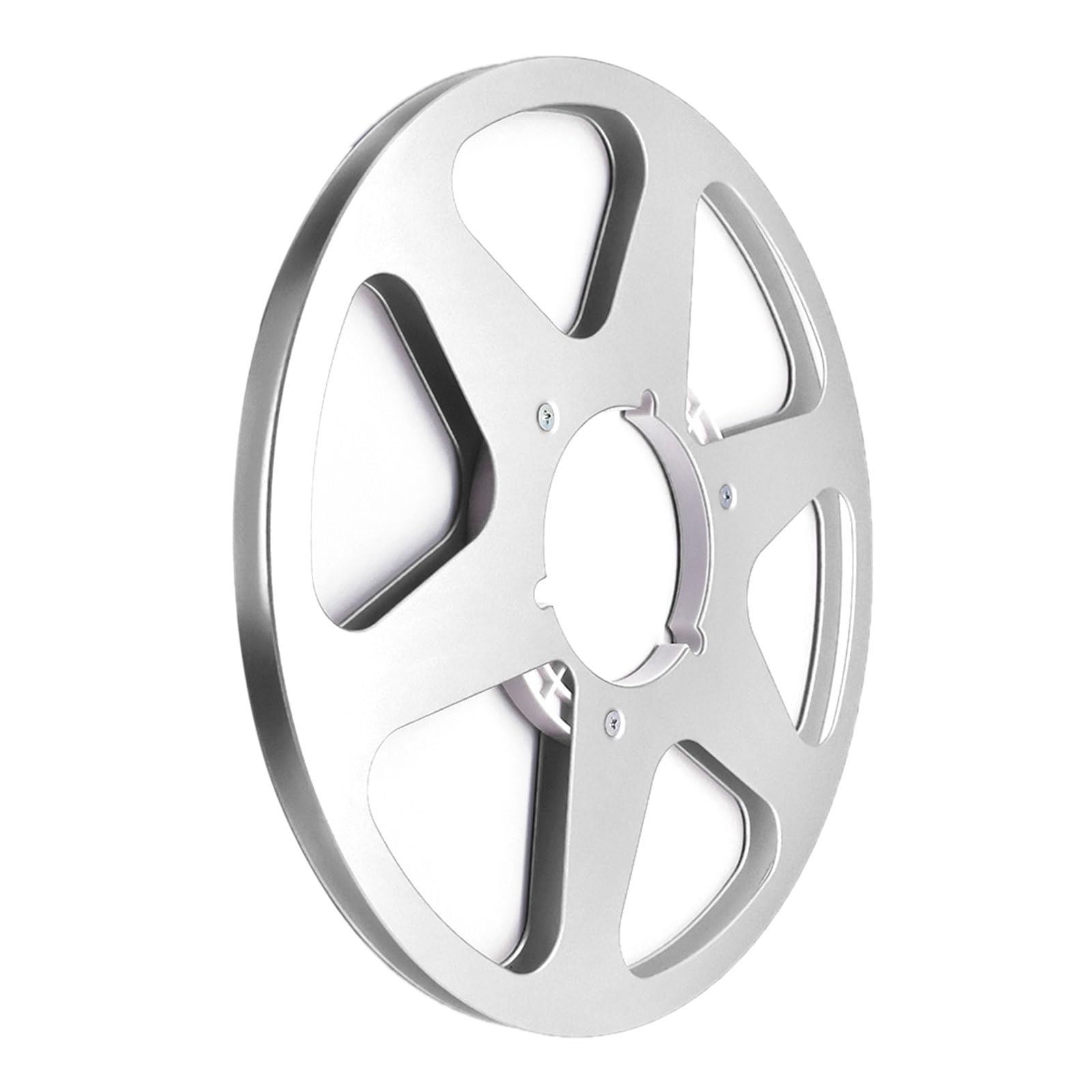 Netbiio A 6 Hole Luminum Reel 10.5" Open Tape Empty Hub Disc Lightweight Metal Durable Luminum Lloy Tape Reel