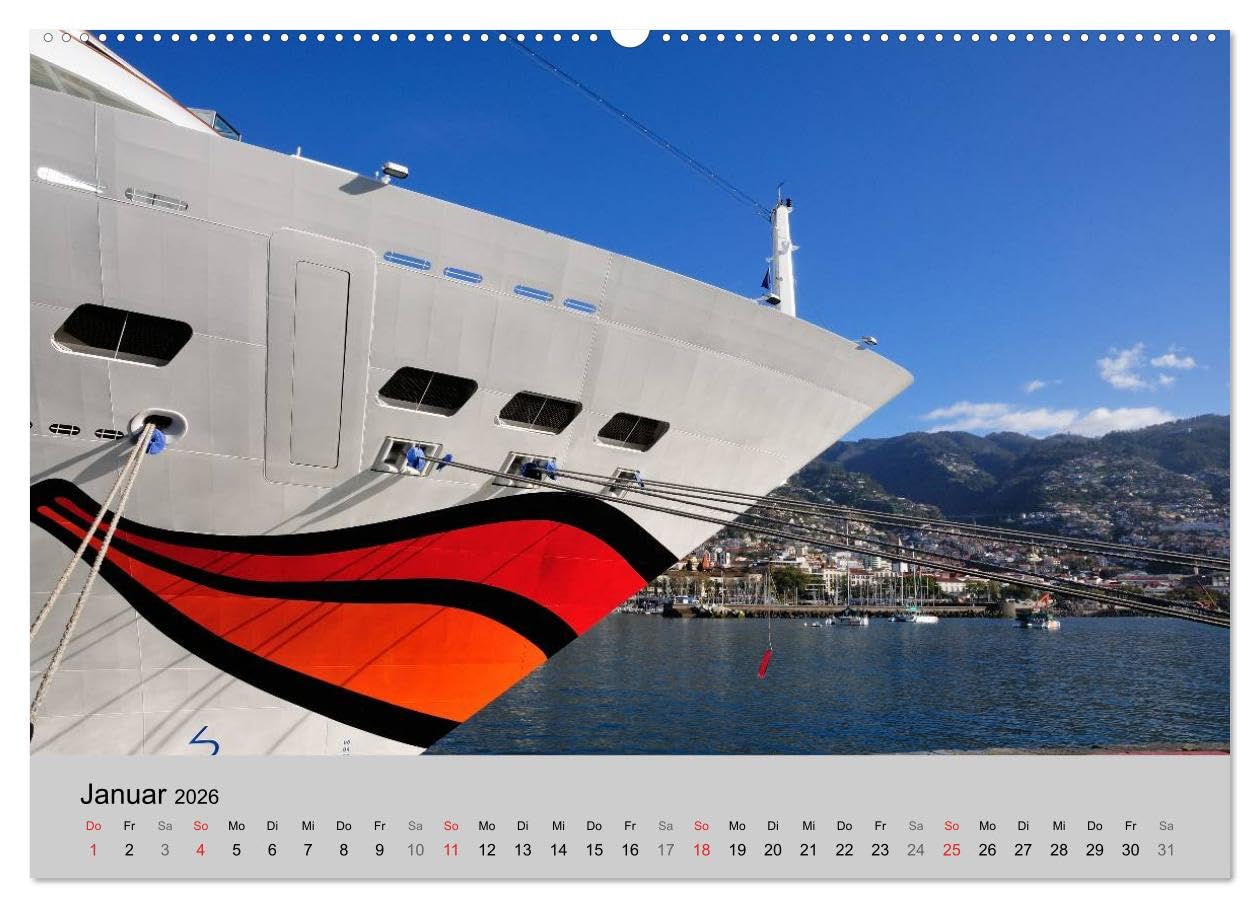 Kreuzfahrt Impressionen (Wandkalender 2026 DIN A2 quer), CALVENDO Monatskalender: 13 exklusive Momente rund um das Thema Kreuzfahrt (CALVENDO Mobilitaet)