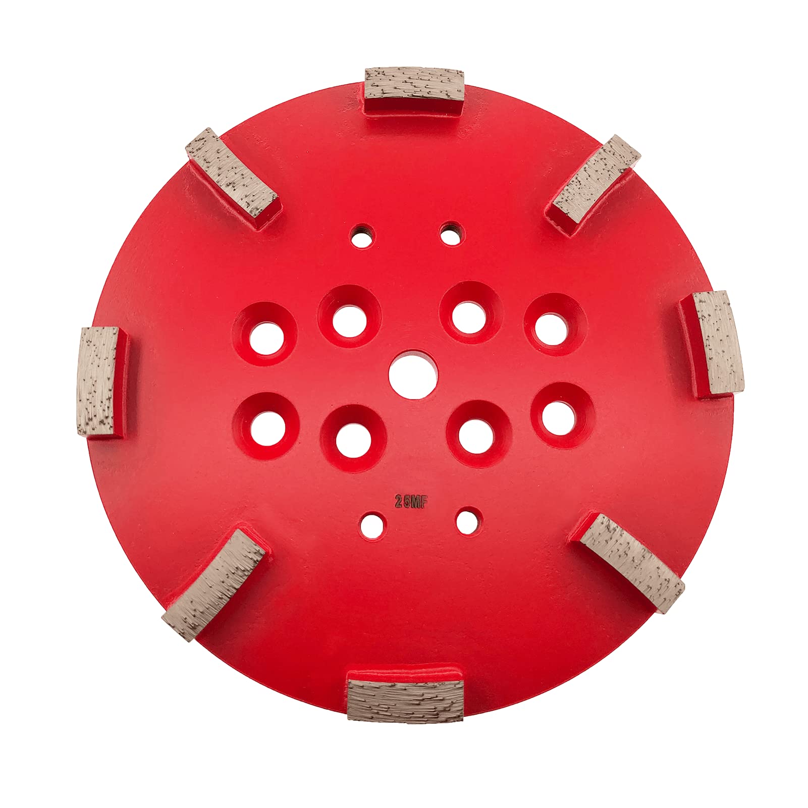 Photo 1 of 10" Pro Concrete Diamond Grinding Head disc Plate, 25Grit Curved Rectangle Segment (25Grit Medium Bond 8 Segments)
