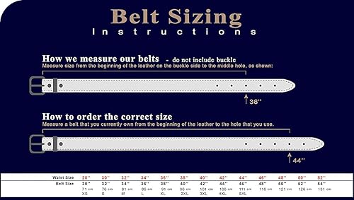 Miniatura 4 de Cinturón Western Ranger de cuero genuino de 1-38 pulgadas (1.378 in) cónico a 34 pulgadas de ancho, múltiples opciones