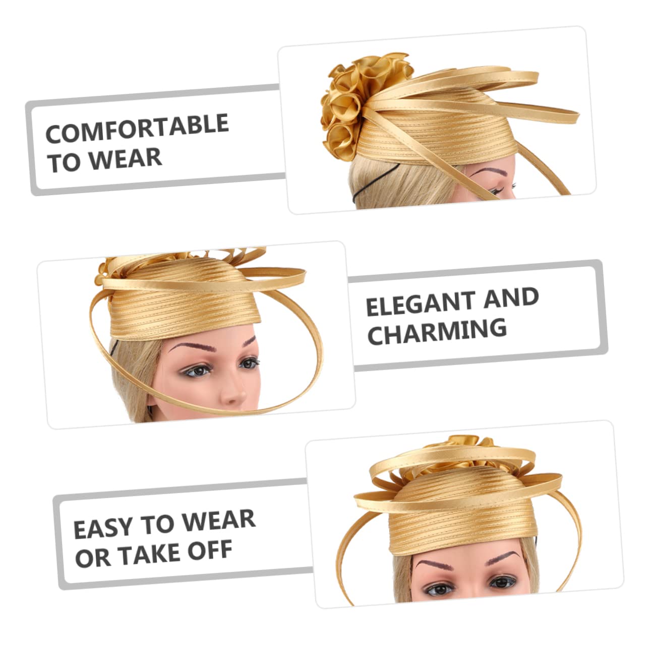 GALPADA 2pezzi Fascinator da Sposa per Donne Cappello Elegante per Feste e Tea Party Accessorio Chic per Banquet e Cerimonie Leggero e Confortevole Design Dazzling per Occasioni Speciali