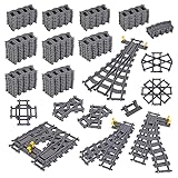 MXIZYDAOY Toy Train Track Expansion Set, Building Blocks Toy for Boys & Girls, Freely Connect & Build, Includes 114 Track Pieces, Compatible with All Major Train Brands, DIY Kit