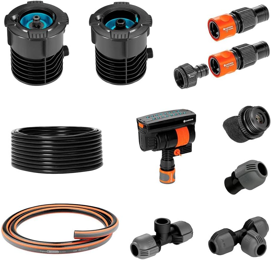 GARDENA Sprinklersystem Komplett-Set Pipeline Viereckregner 08274-34