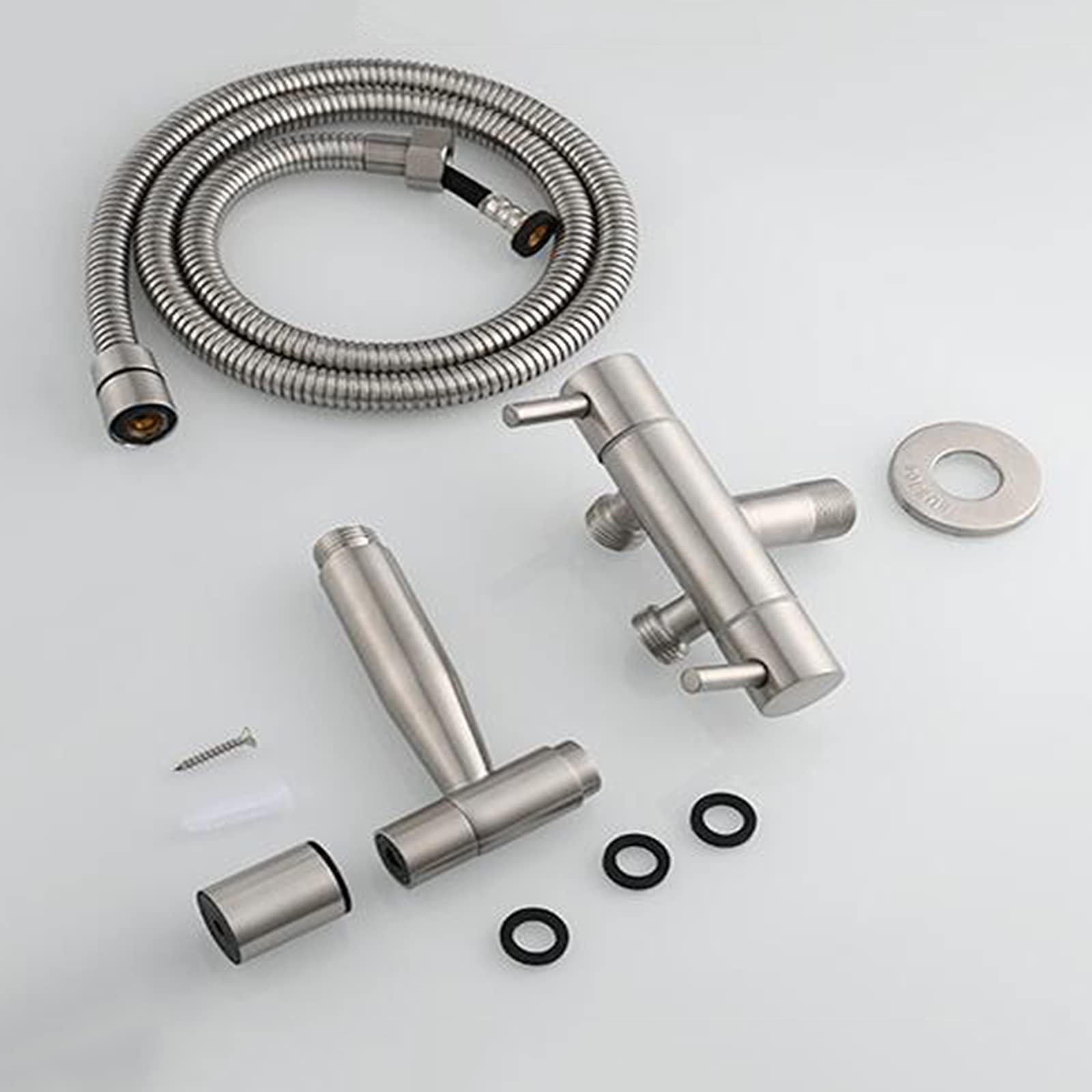 Handsprühgerät aus gebürstetem Edelstahl, Supercharge-Sprühgerät for Toiletten, for Reinigen von Toiletten, Haustierbädern und zur persönlichen Hygiene