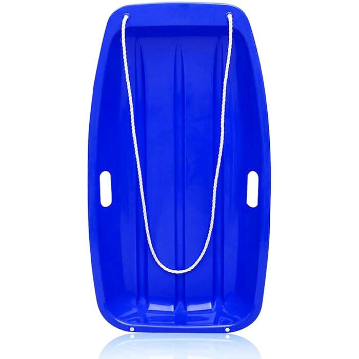 Buy MONBAR Plastic Snow Sleds for Kids and Adult,35”Snow Sled Snow Slider Toboggan Sled for
