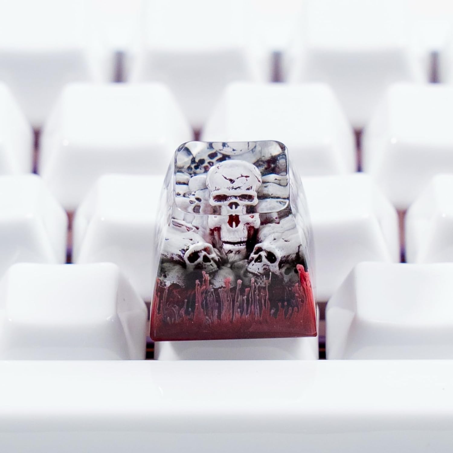 Artisan Keycaps Skull Resin Skull keycap ESC Custom 1U SA Prolfile Handmade Keycaps for MX Switch Mechanical Keyboards Key Cap