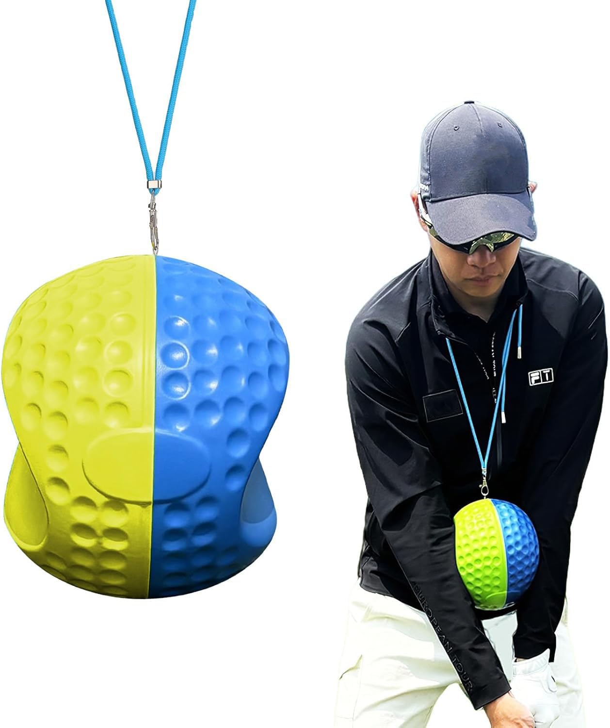 gresonic Boule d'Entraînement de Golf Portable | Correcteur de Posture & d'arc de Swing pour Le Practice