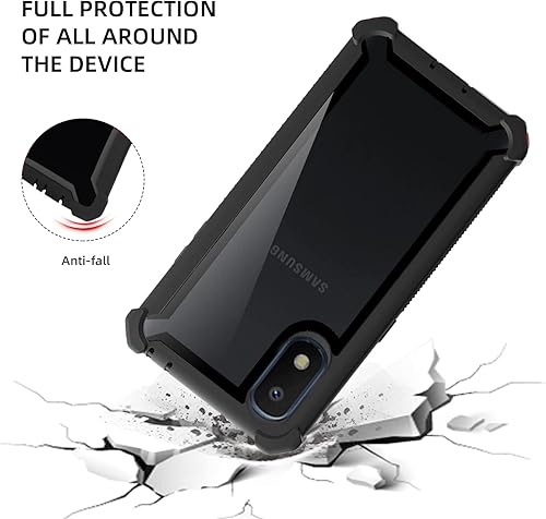 Miniatura 3 de Asuwish Funda de teléfono para Samsung Galaxy A20e, resistente, a prueba de golpes, a prueba de caídas, cuerpo completo, protección resistente,
