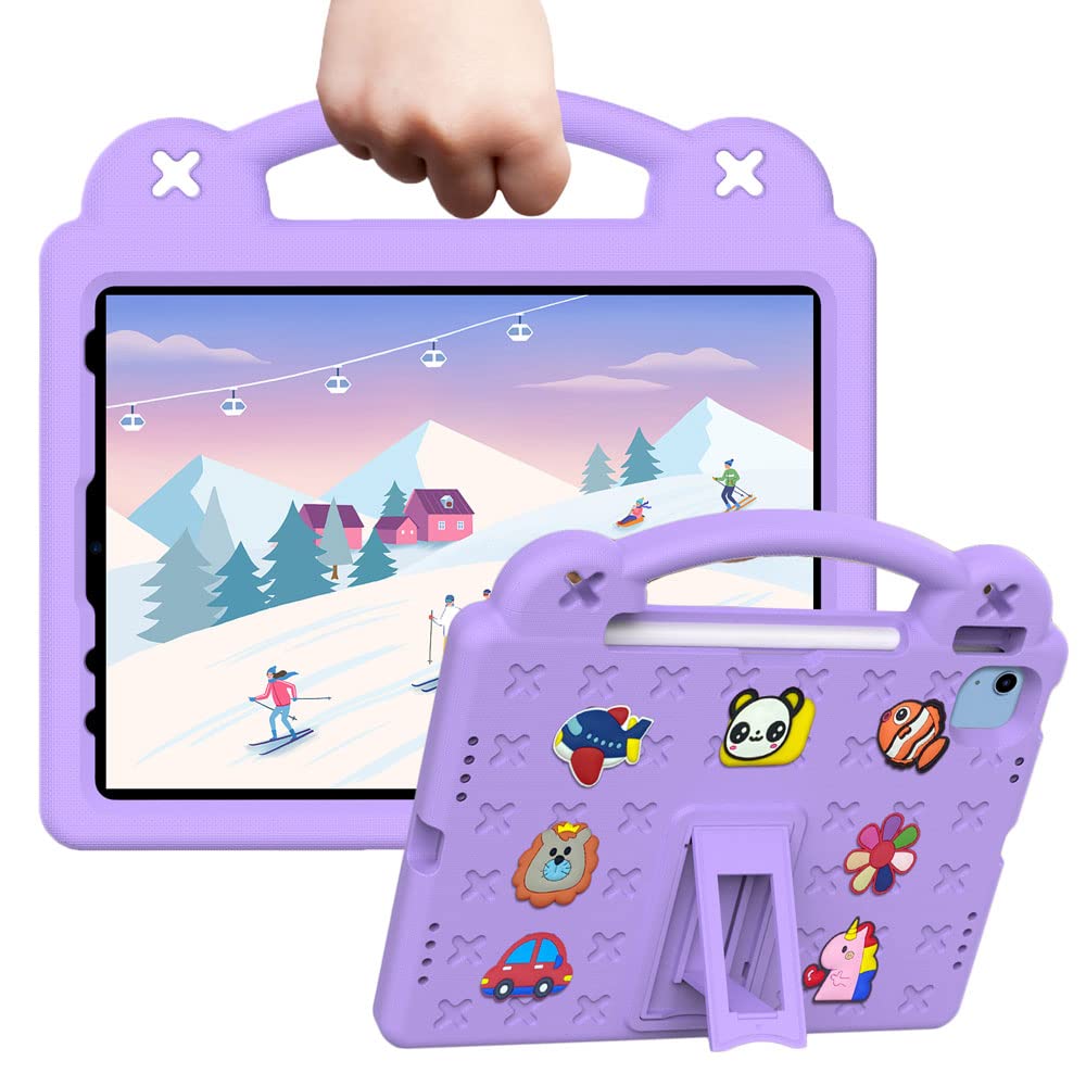Coque iPad 10e génération violet clair avec support pour enfants - 7