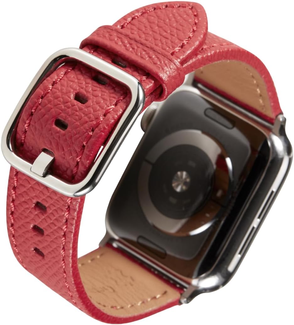 Leather Bands Compatible with Apple Watch Band 44mm 40mm 41mm 42mm 45mm 46mm 49mm Women & Men Premium Leather Replacement Band for iWatch Ultra SE Series 10 9 8 7 6 5 4 3 2 1