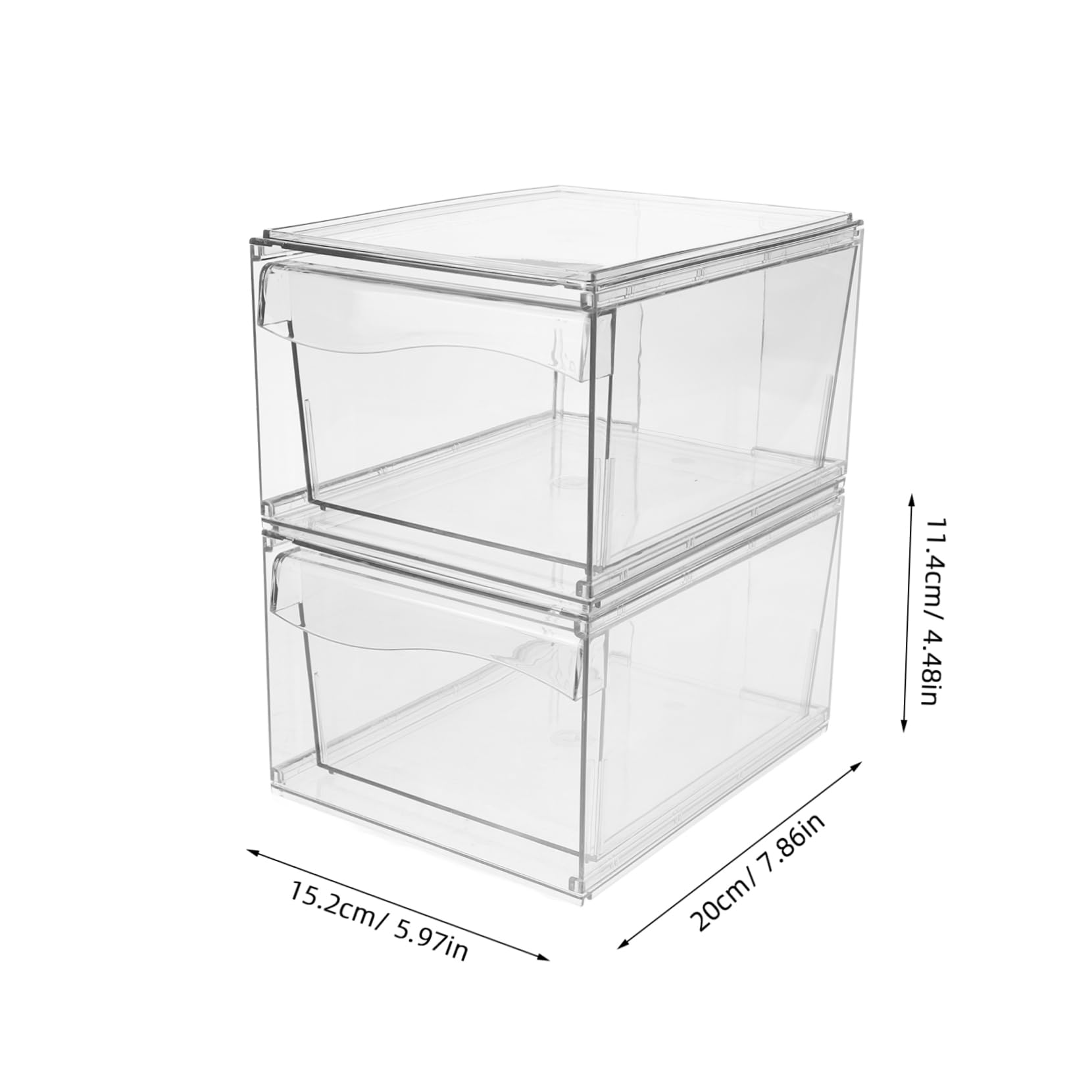 Caja de Almacenamiento de Cosméticos de Acrílico con 2 Cajones