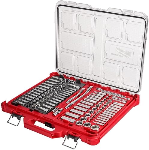Milwaukee Eléctrico - 1/4-3/8 106PC Rata y Socket Set en PKOUT SAE-MM