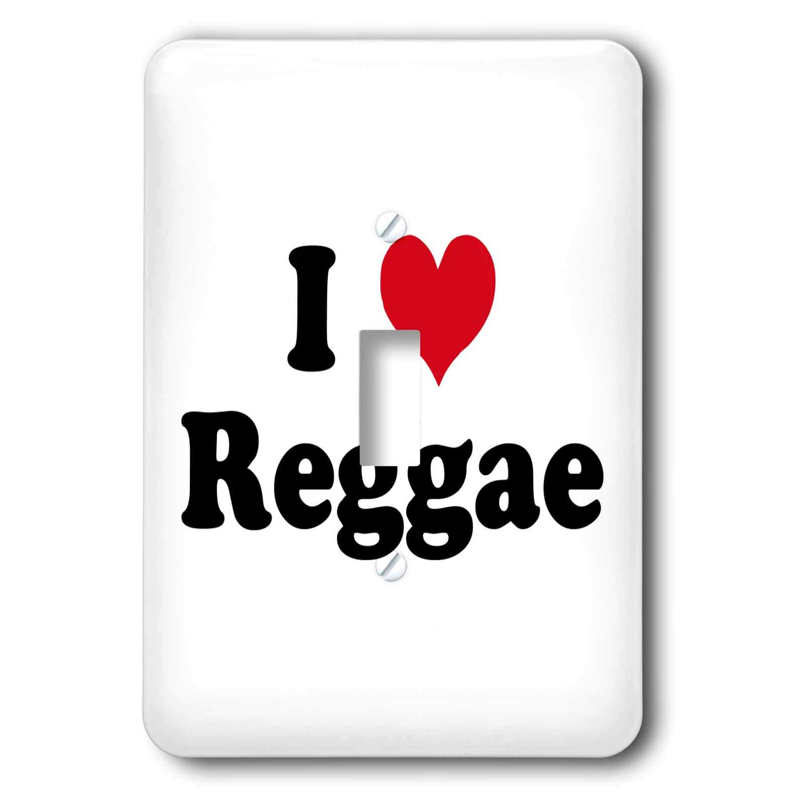Interrupteur à baïonnette I Love Reggae 3dRose lsp_16550_1 plaque murale