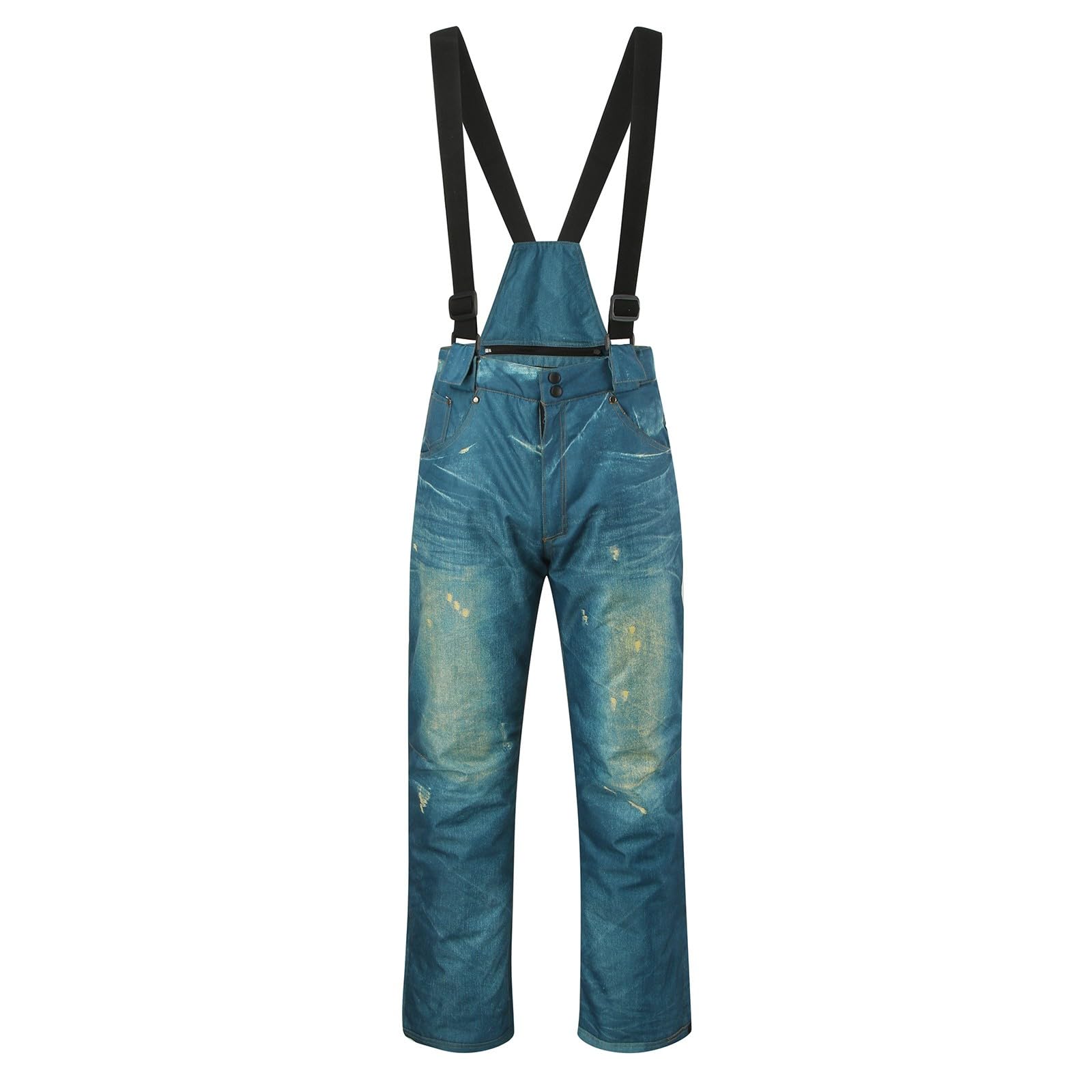 Generico Pantalone Neve Uomo Antivento Baggy Snowboard Pants Tecnici Pantaloni Sci Invernali Caldo Salopette Trekking